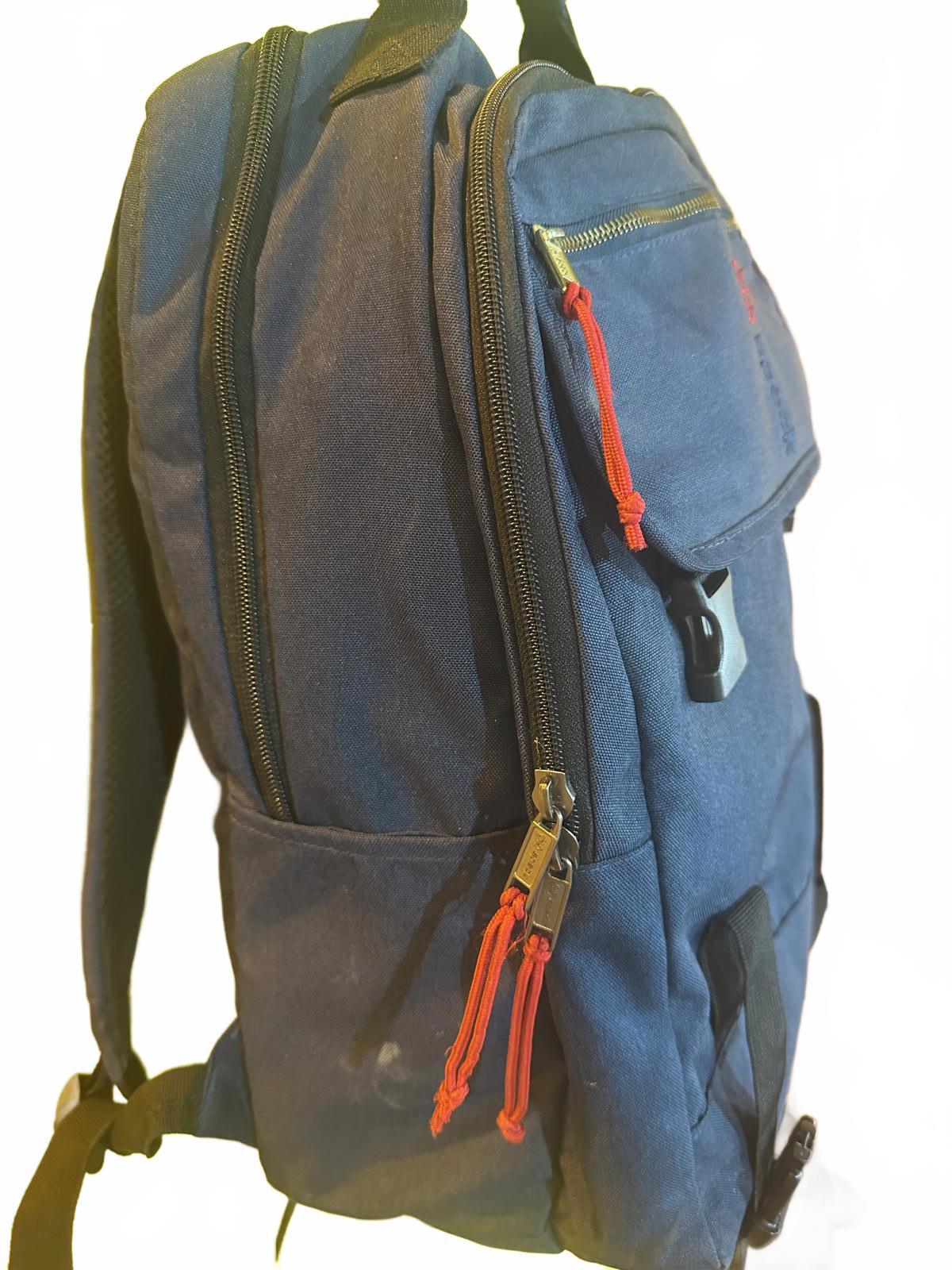 Speck Blue Canvas Backpack with Red Accents – Padded Laptop Compartment