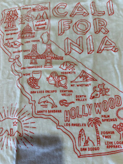 California Landmarks Graphic T-Shirt Small