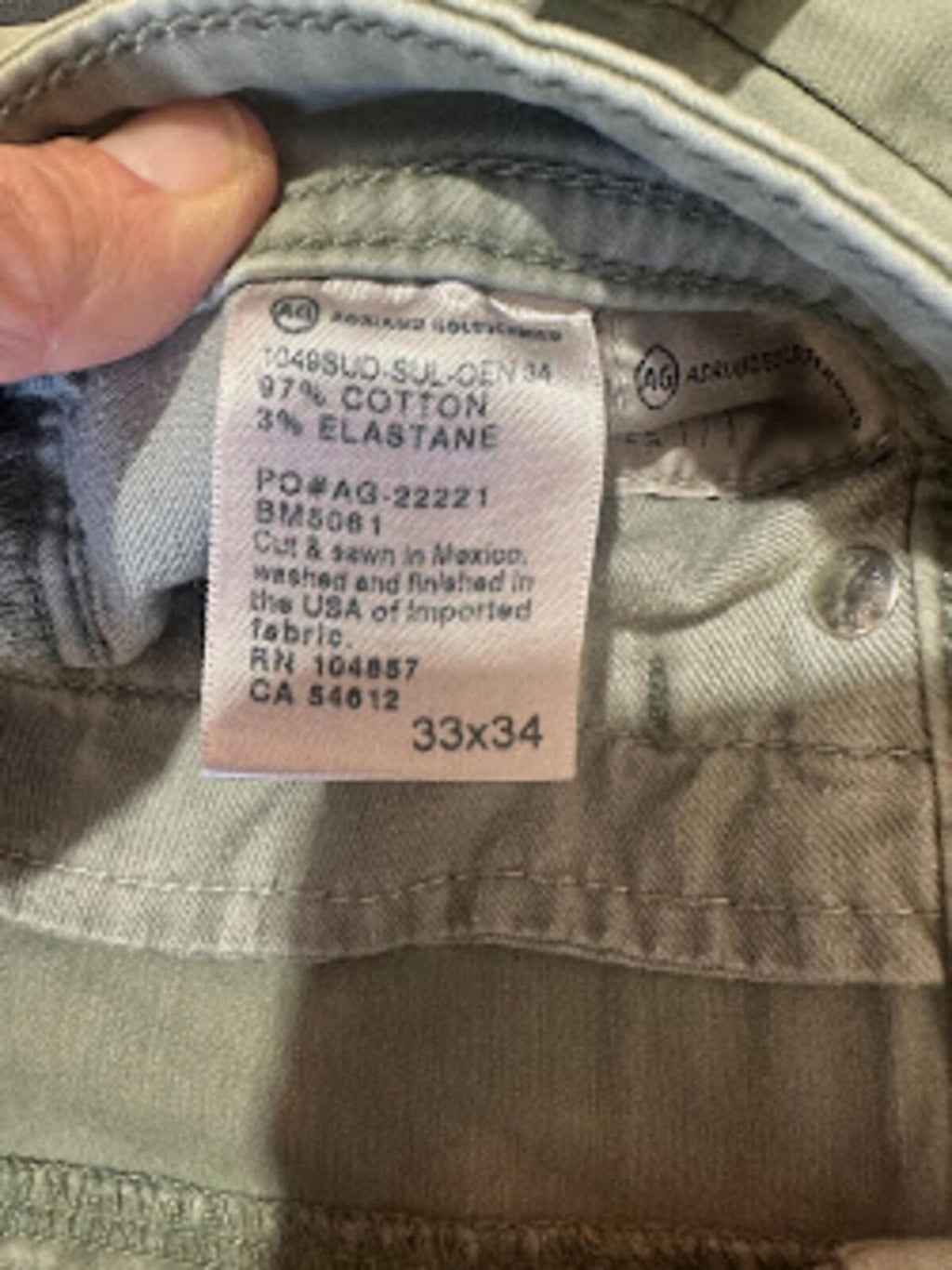 AG Protegé Straight Leg Jeans 33x34