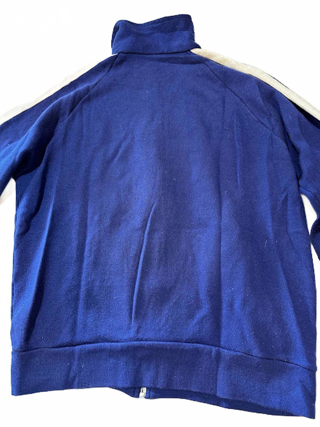 Vintage Blue Track Jacket Racing Stripe Zip Up Retro