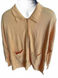 Vintage Genito Mustard Wool Cardigan Sweater w Pockets