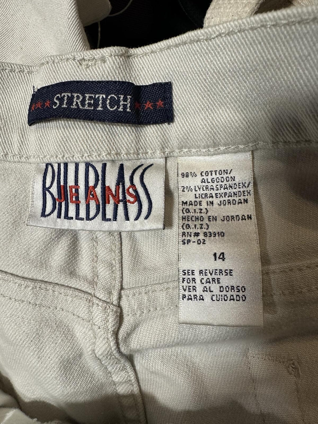 Vintage Bill Blass Stone Denim Shorts Sz 14