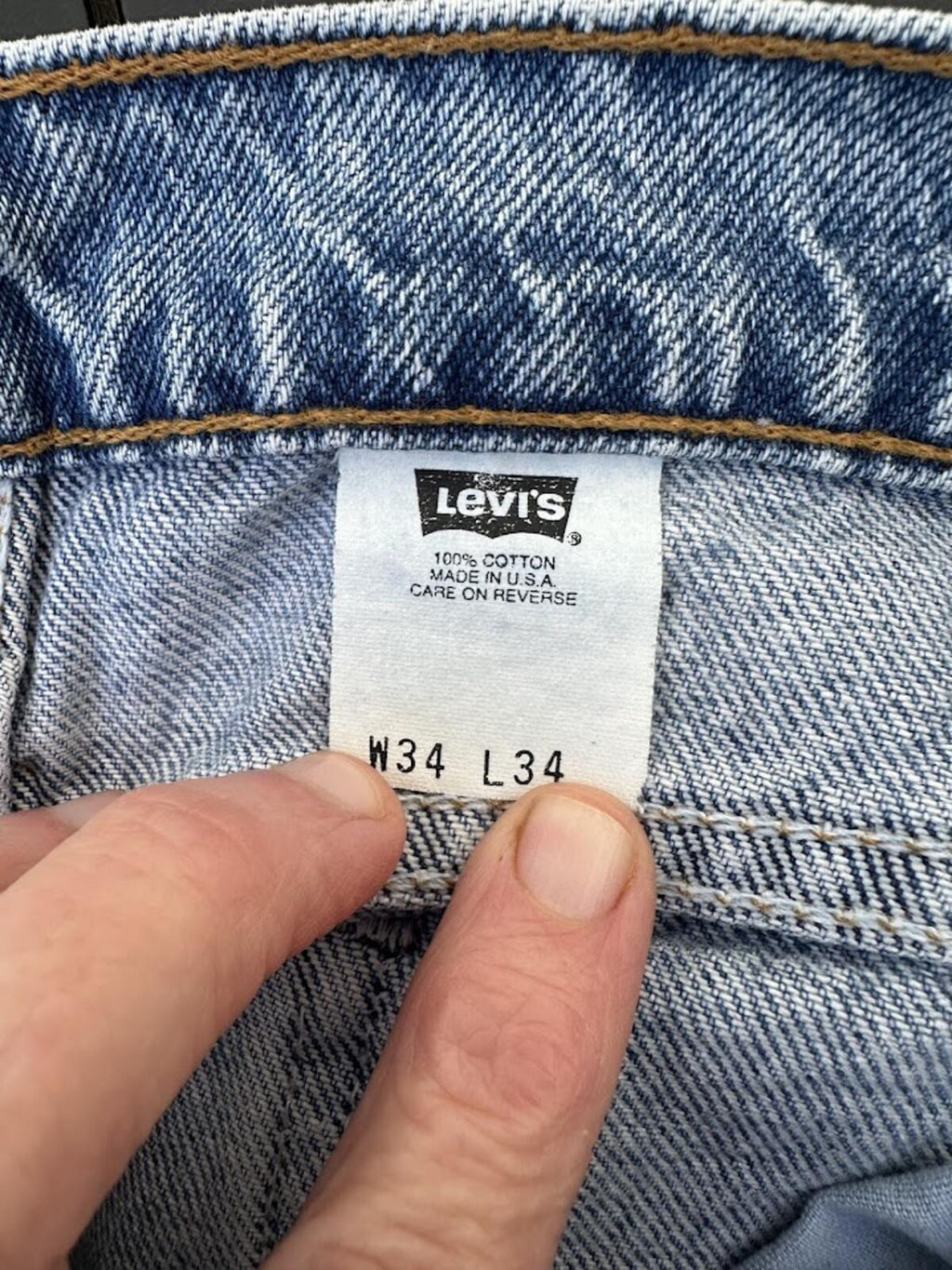 Levi's 550 USA Made Relaxed Fit Jeans 34x34
