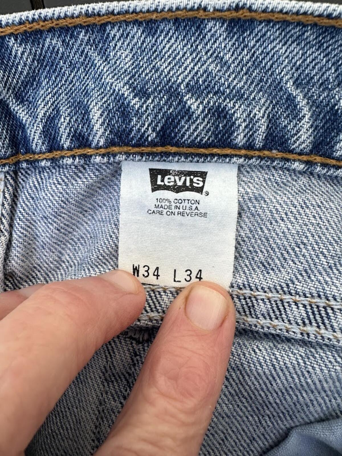 Levi's 550 USA Made Relaxed Fit Jeans 34x34