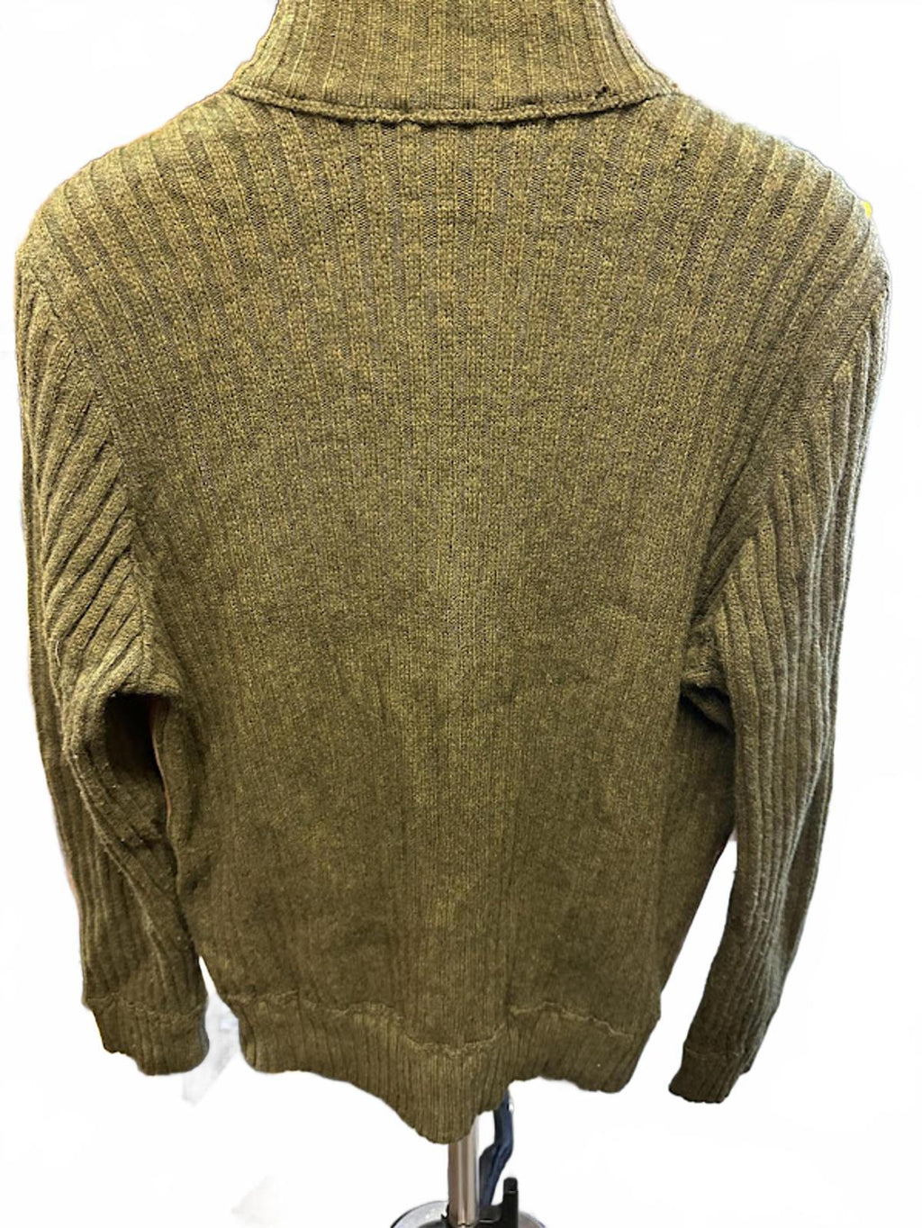 Madrigal Italian Wool Leather Front Cardigan Jacket M