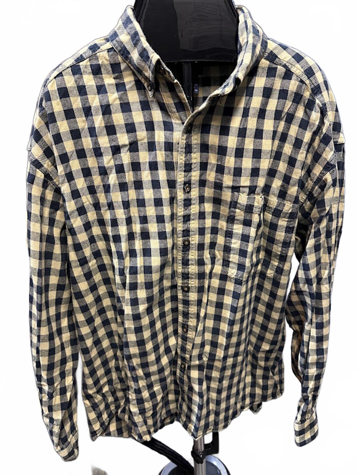 Men’s Structure Blue Original Outdoor Plaid Flannel XL
