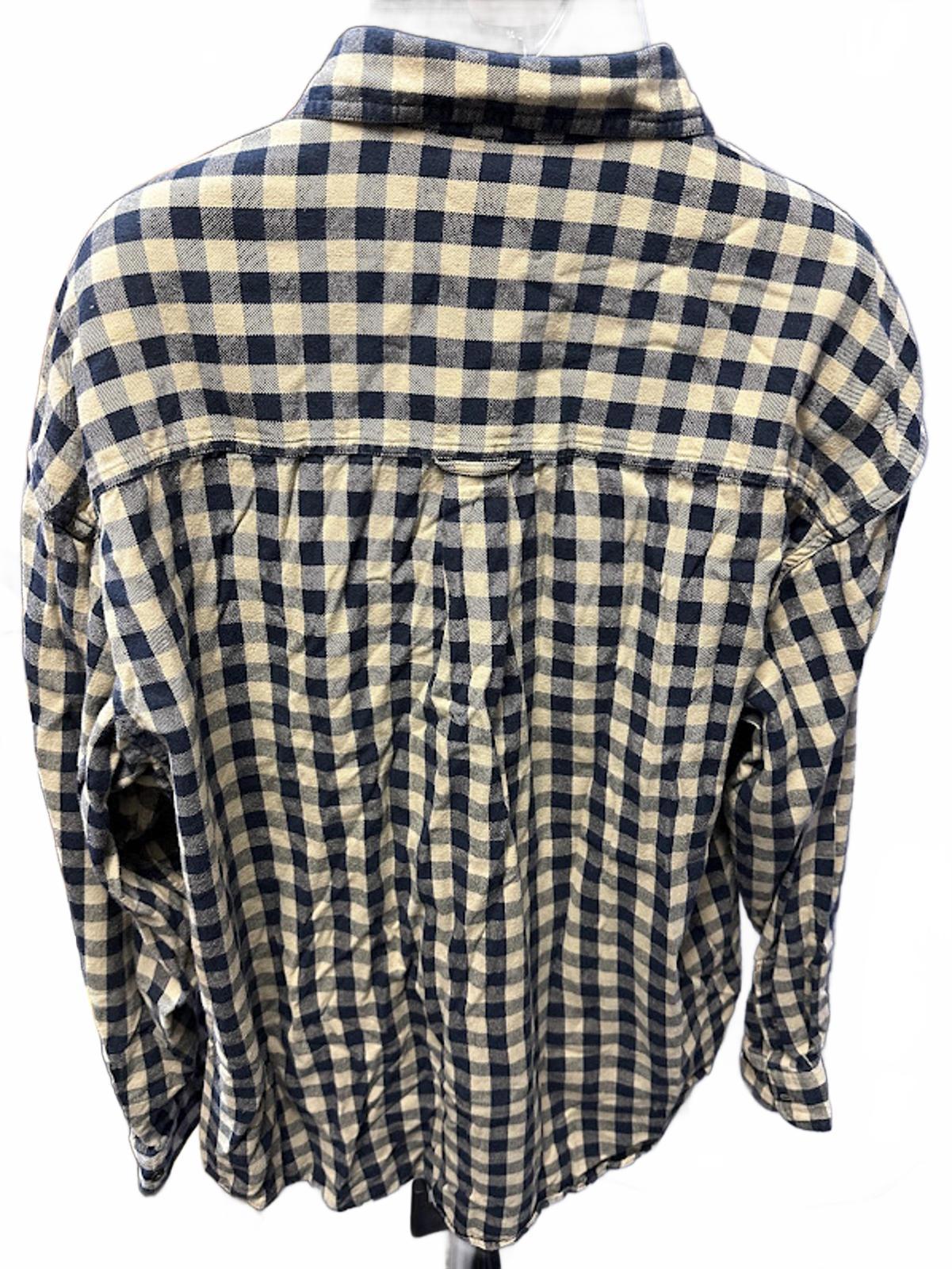 Men’s Structure Blue Original Outdoor Plaid Flannel XL