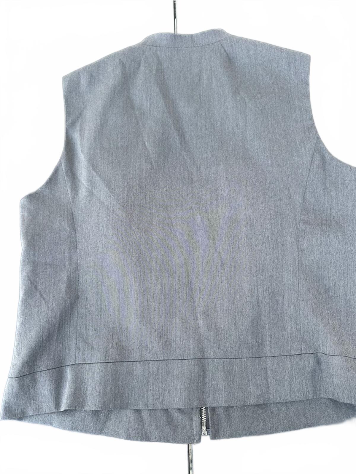 Mixit Gray Zip Front Career Vest Size 10