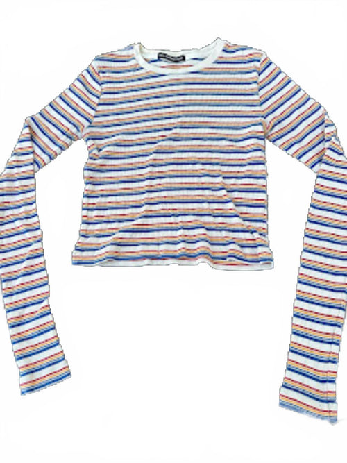 Brandy Melville Stripe Rib Crop Top