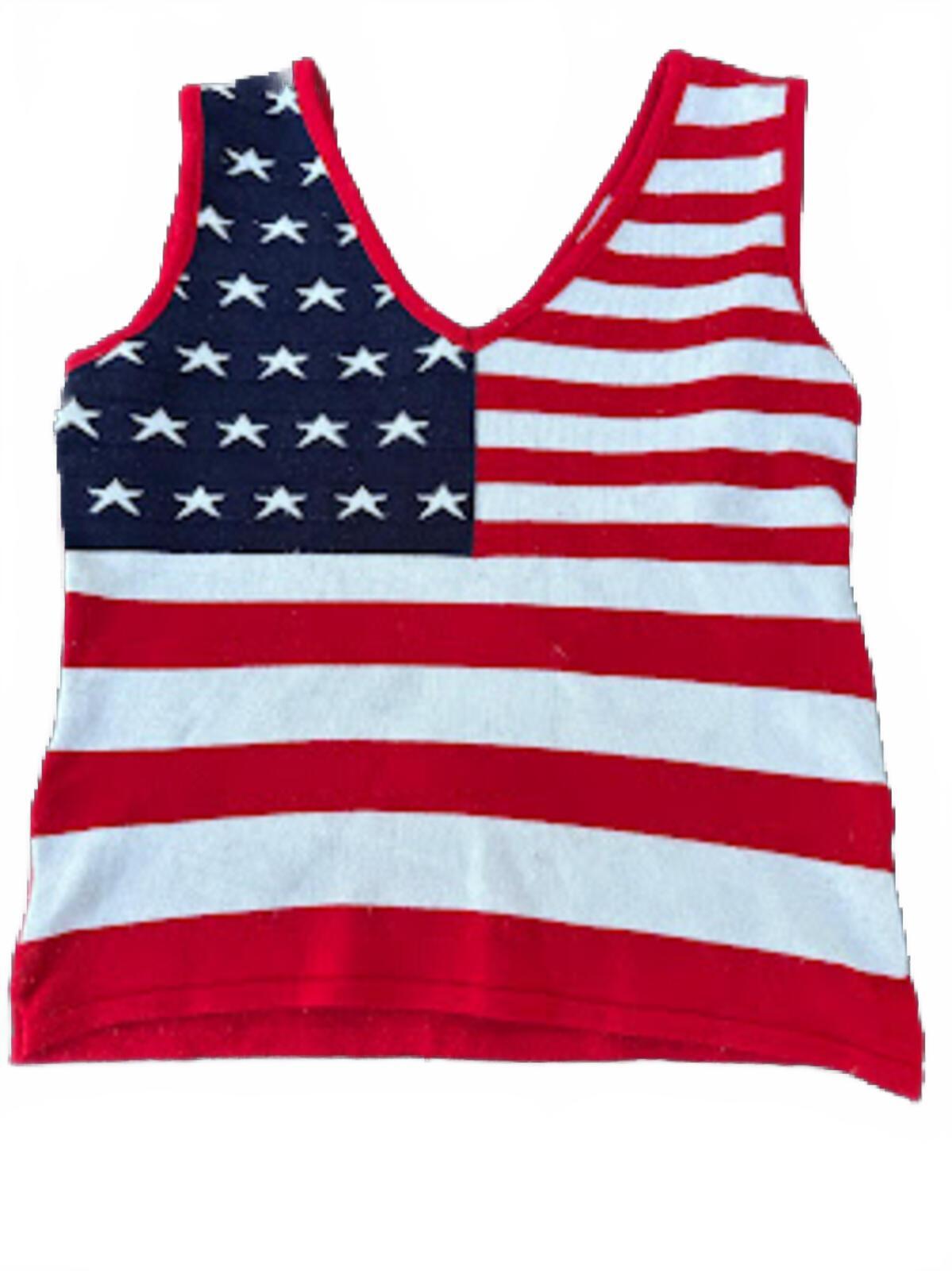 Cenit Knit American Flag Tank Top