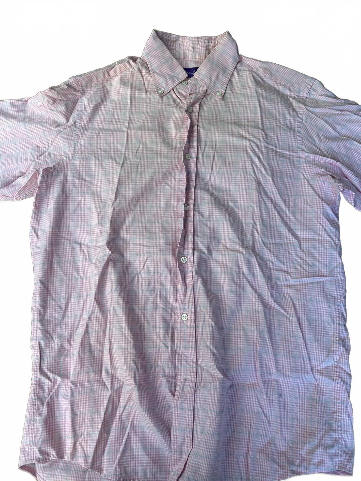Ralph Lauren Purple Label Shirt – Size M, Pink Check, Cotton