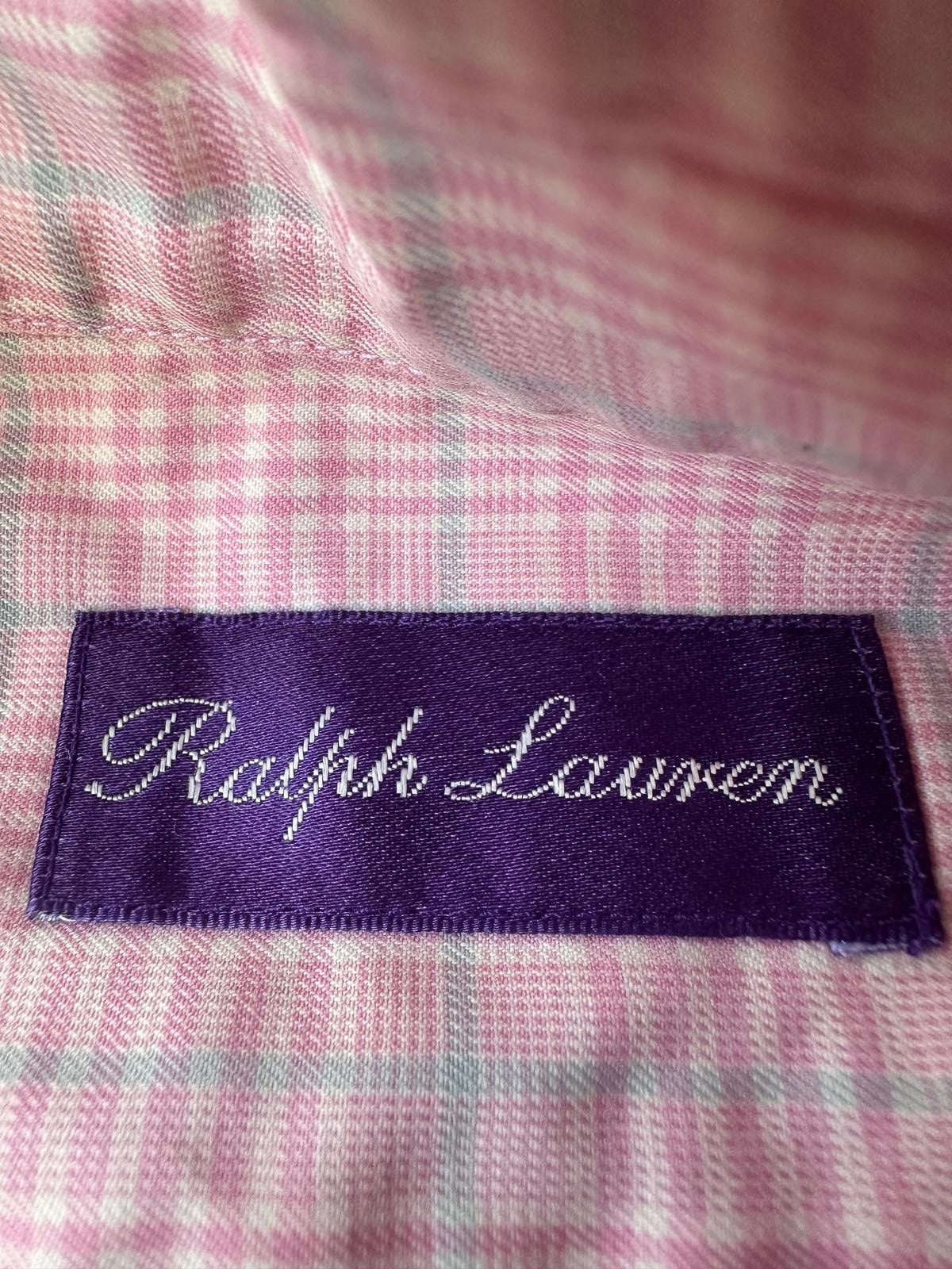 Ralph Lauren Purple Label Shirt – Size M, Pink Check, Cotton