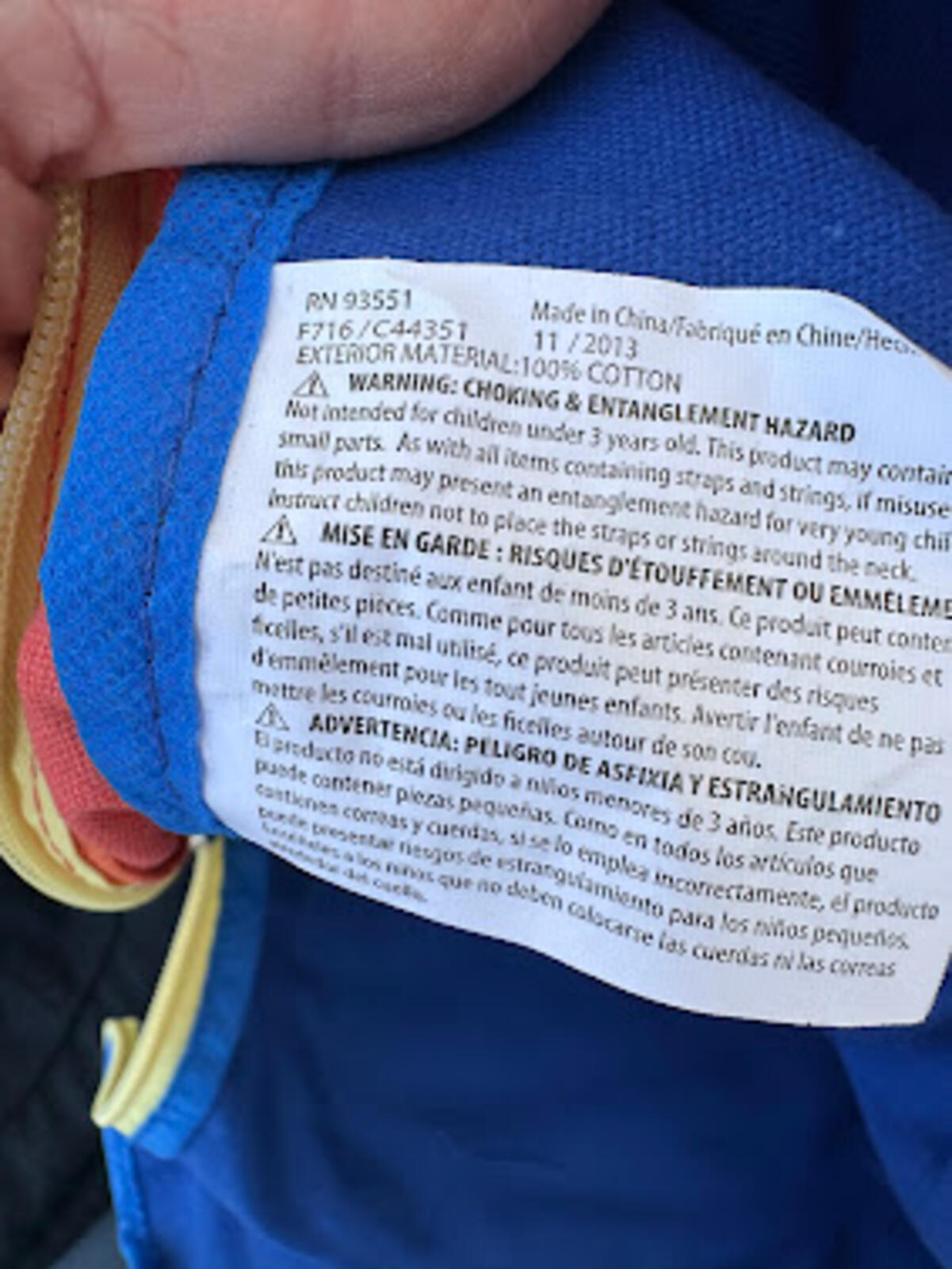 Ocean Pacific Kids Backpack Blue Pink Yellow