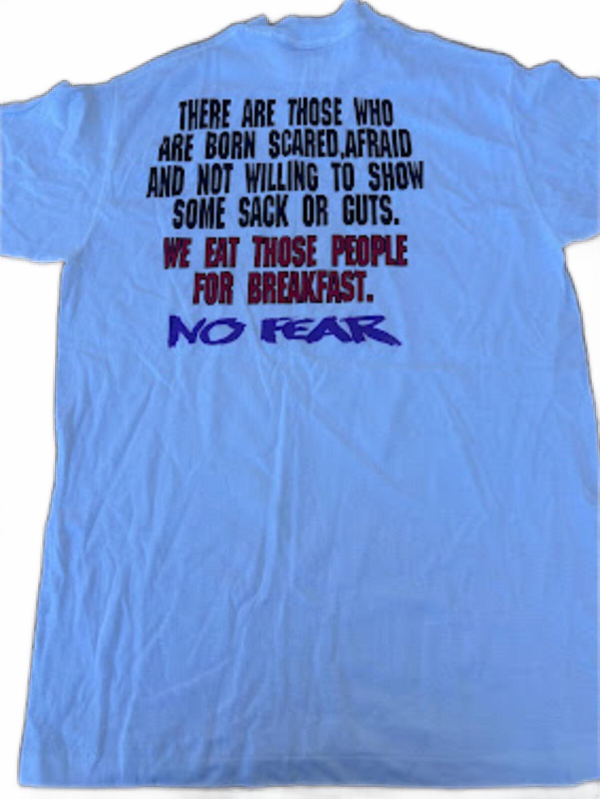 Vintage No Fear Breakfast T-Shirt Large