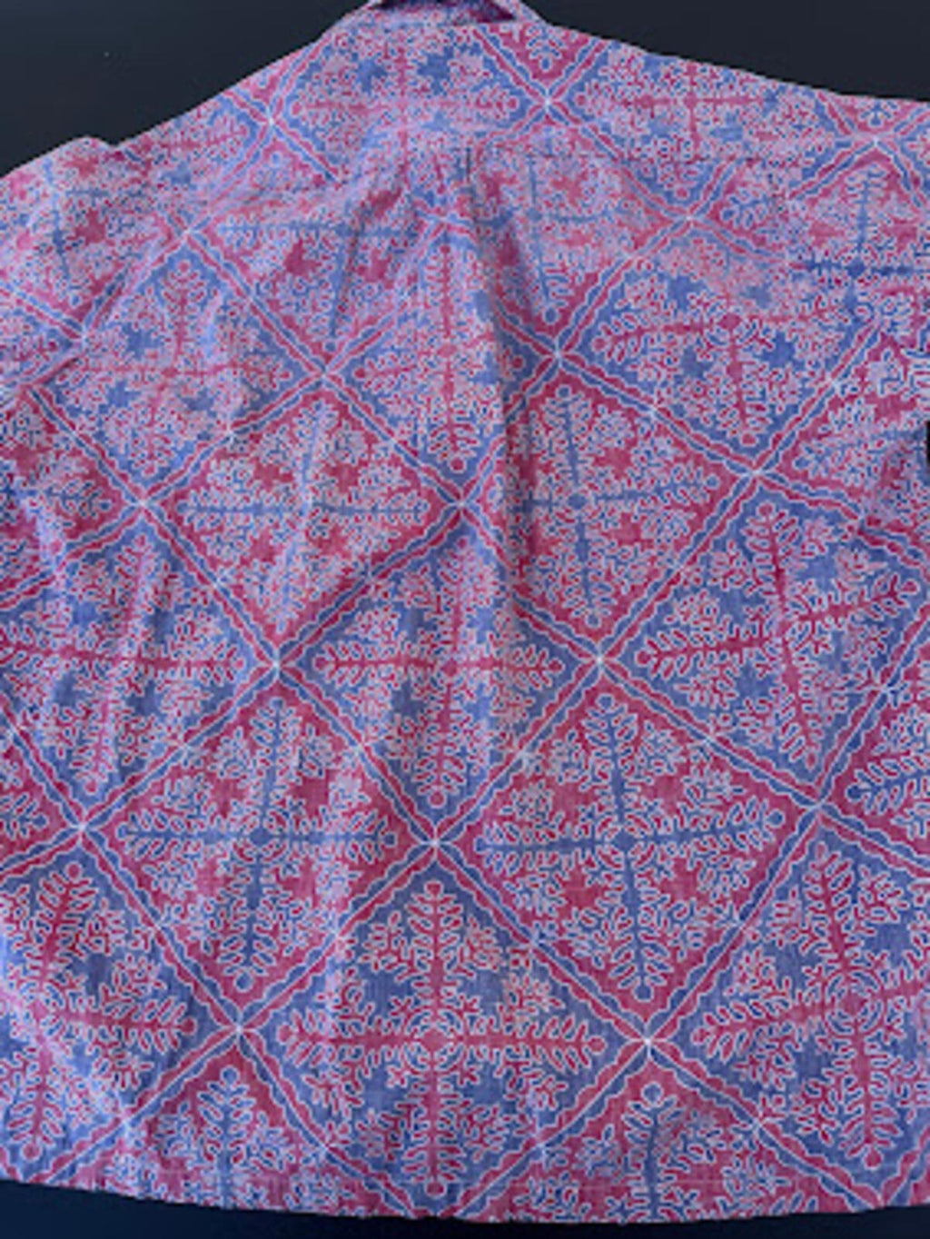 Vintage HRH Hawaiian Shirt Red Blue Print Large