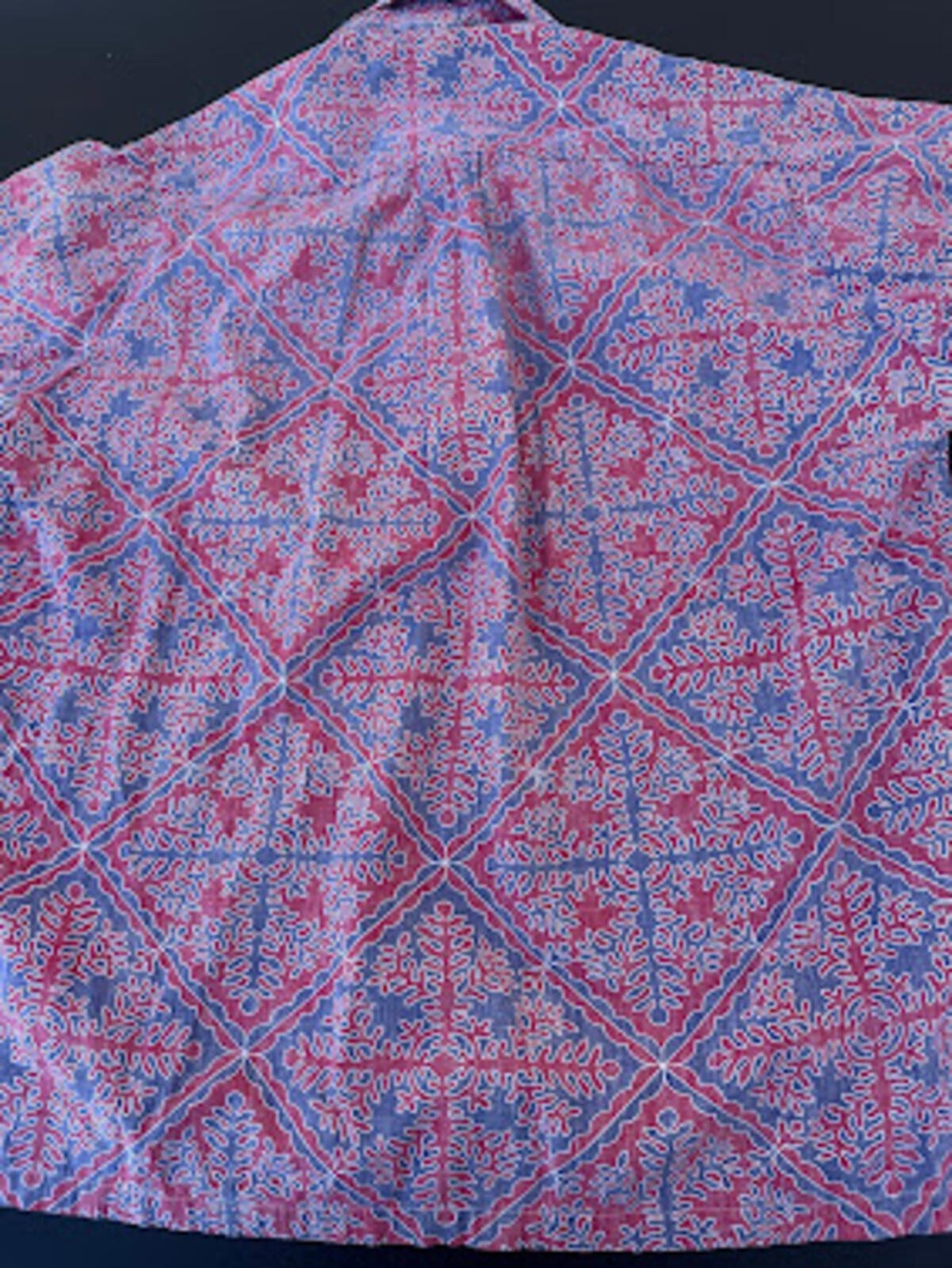 Vintage HRH Hawaiian Shirt Red Blue Print Large
