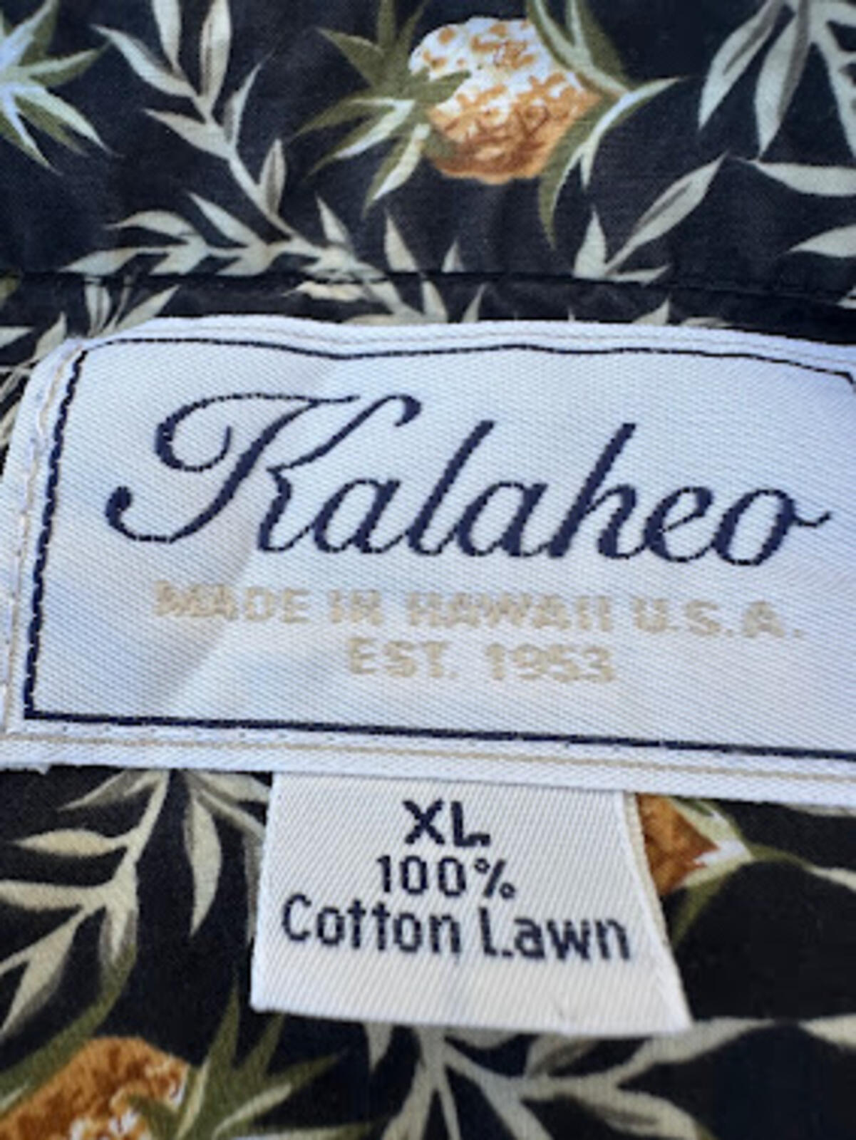 Kalaheo Pineapple Hawaiian Shirt XL Hawaii