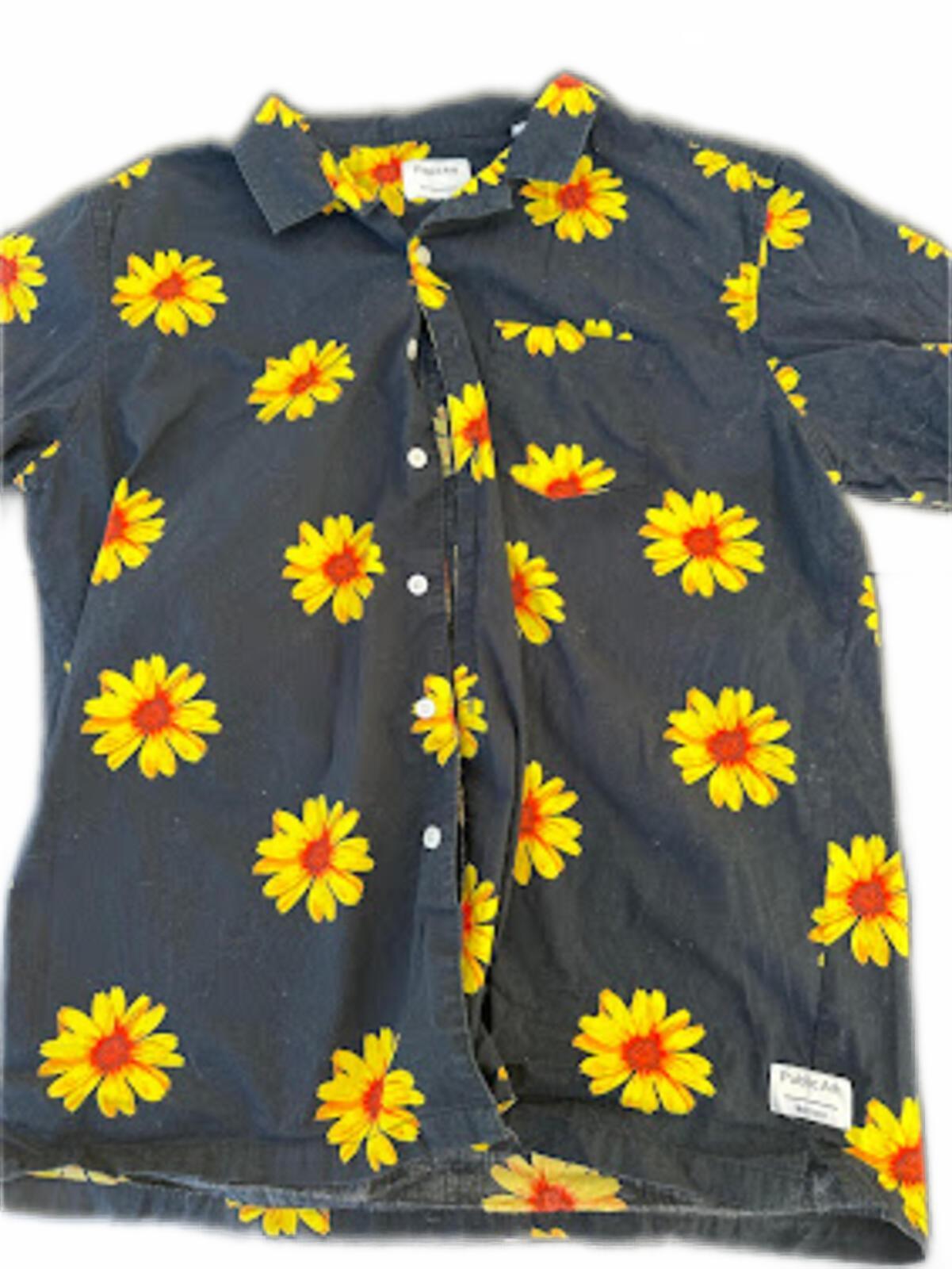 Public Art Sunflower Button-Up Shirt XL