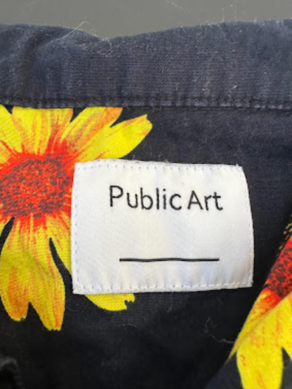 Public Art Sunflower Button-Up Shirt XL