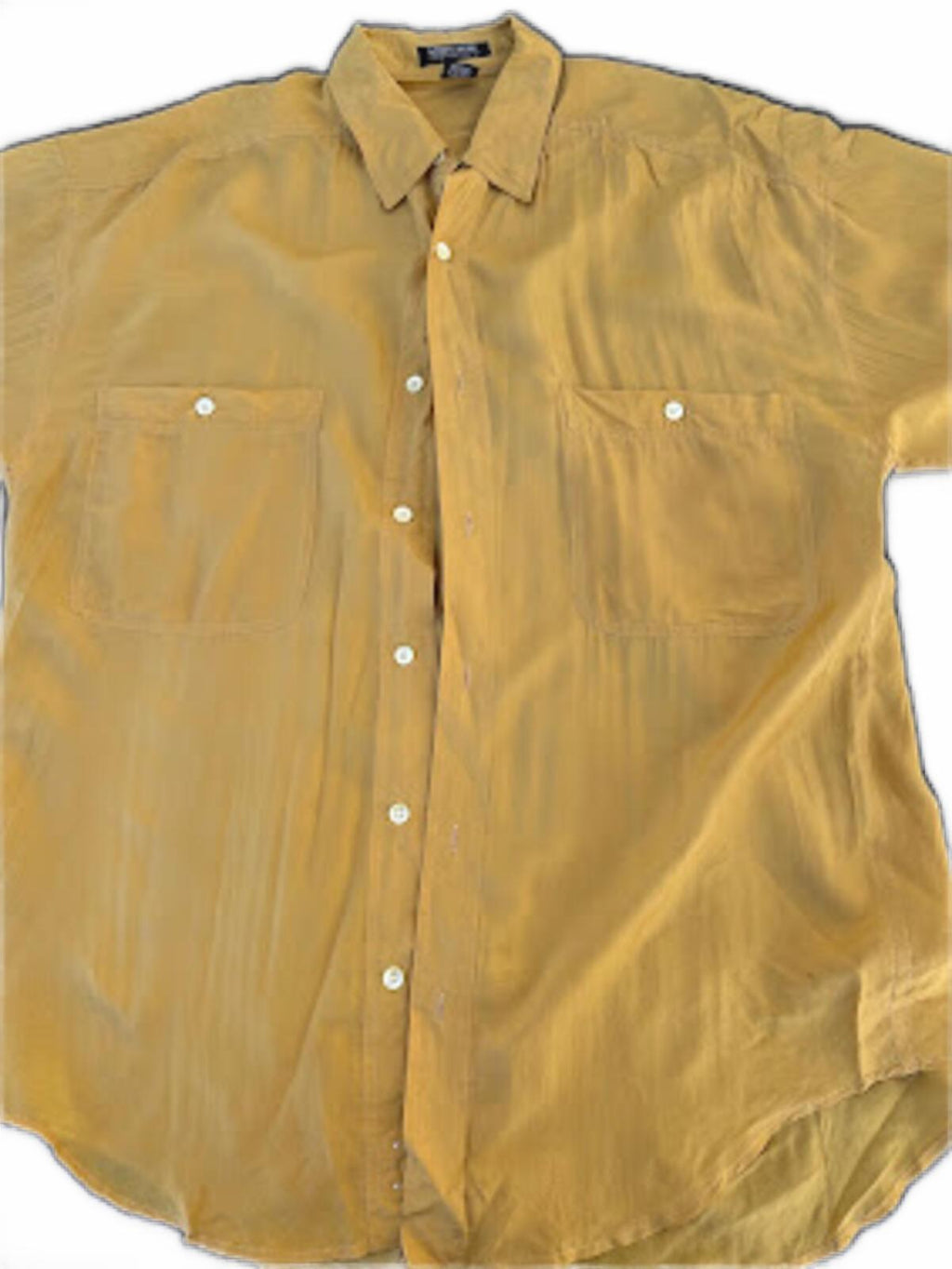 Structure Silk Camp Shirt Mustard Medium