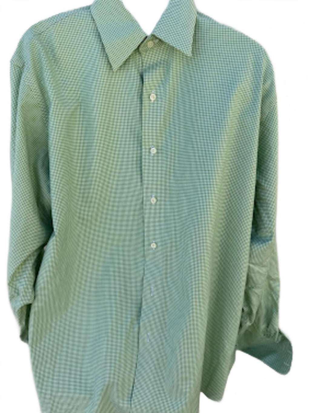 Brooks Brothers Green Gingham Dress Shirt
