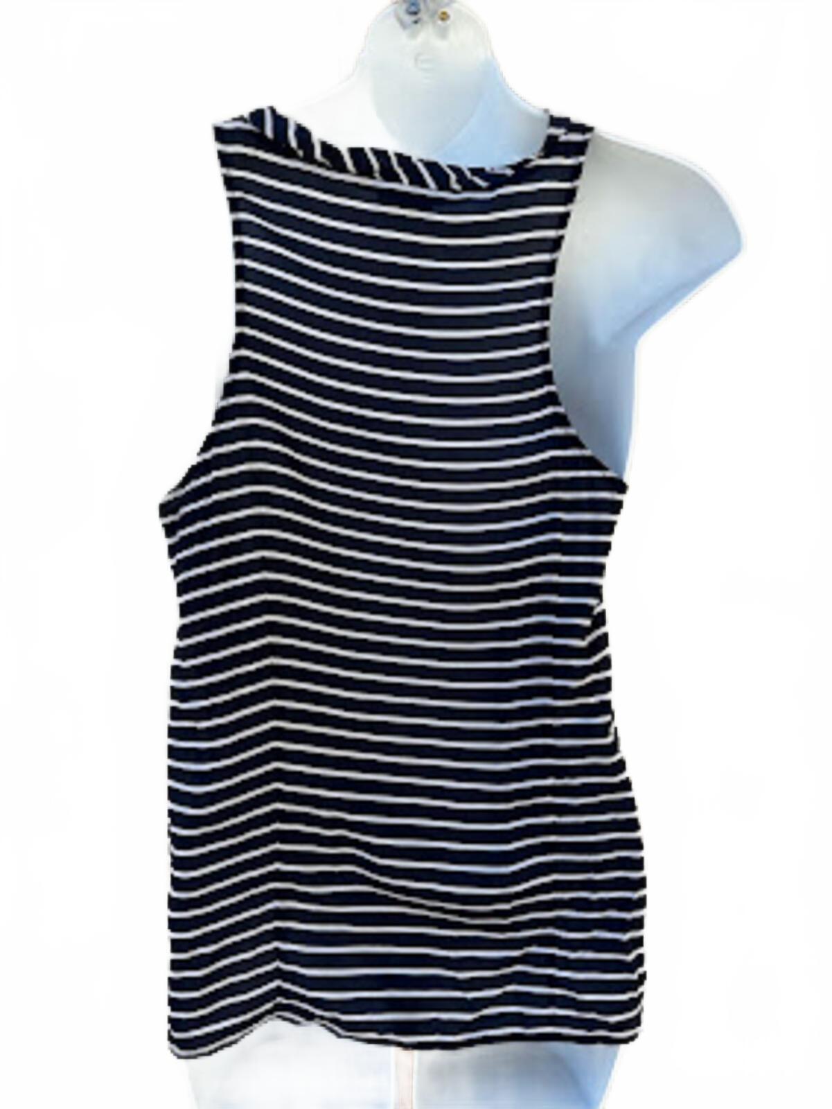 J.Crew Silk Navy Stripe Tank Top Size 4