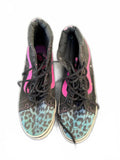 Vans Sk8-Hi Leopard Pink Blue Men's 7.5