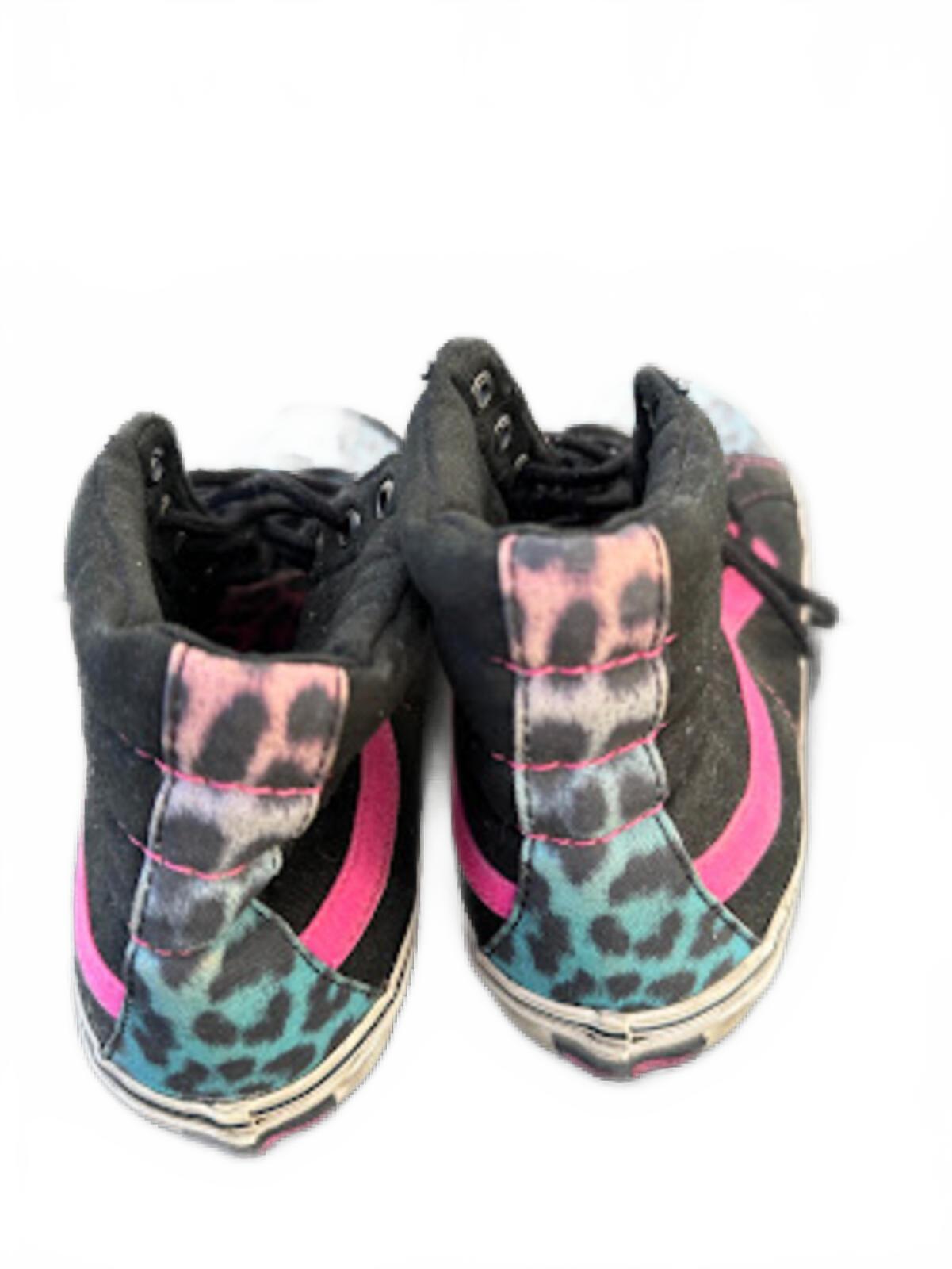 Vans Sk8-Hi Leopard Pink Blue Men's 7.5