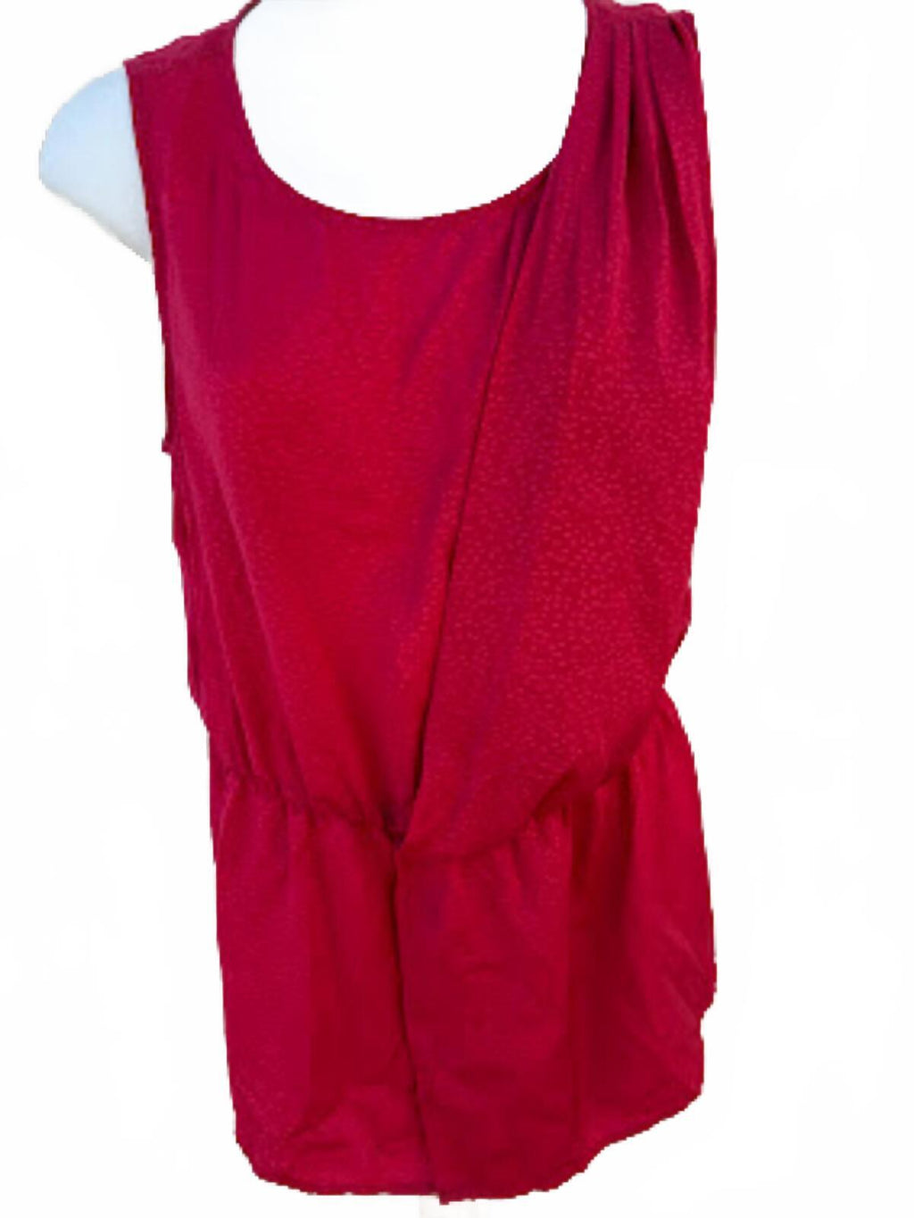 Mossimo Red Sleeveless Peplum Top M