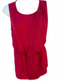 Mossimo Red Sleeveless Peplum Top M