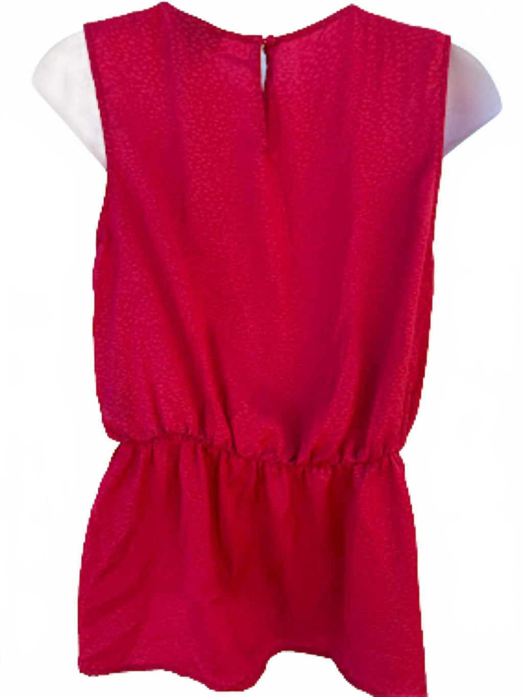 Mossimo Red Sleeveless Peplum Top M