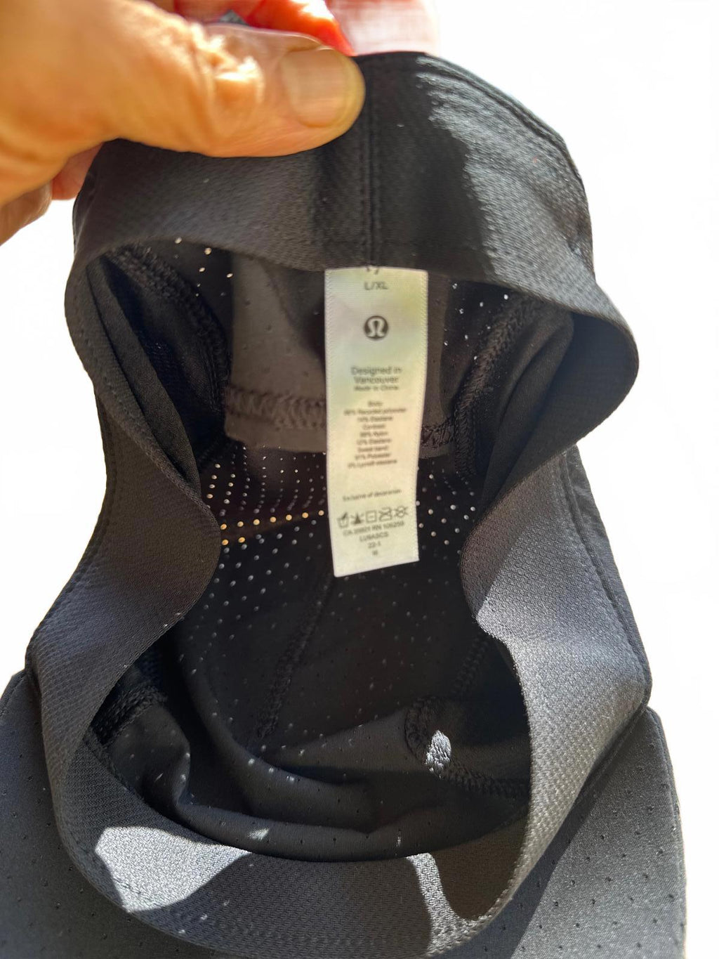 Lululemon Fast Free Running Hat Black L/XL Lightweight Athletic Cap