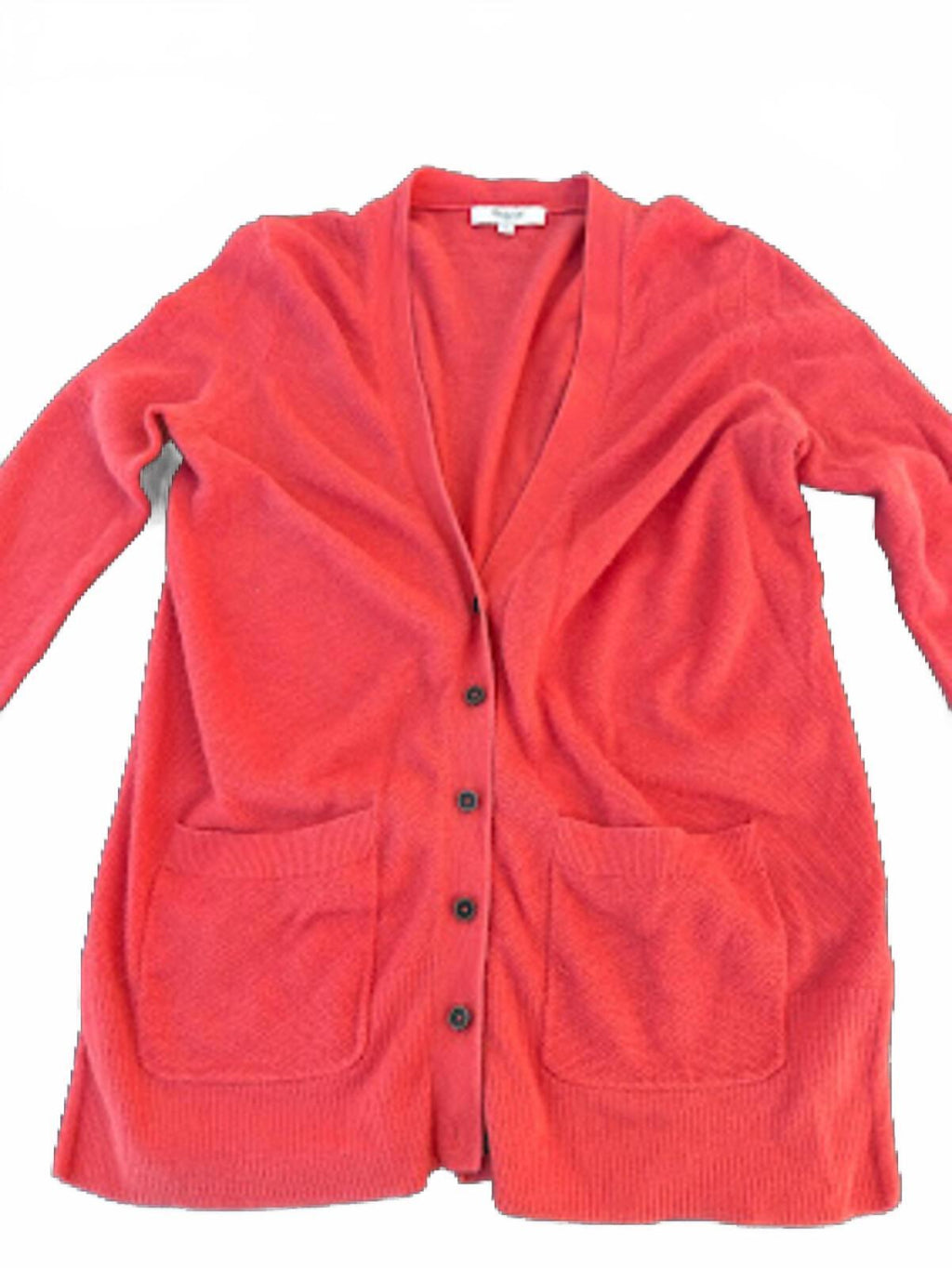 Madewell Coral Cotton Cardigan Sweater Small