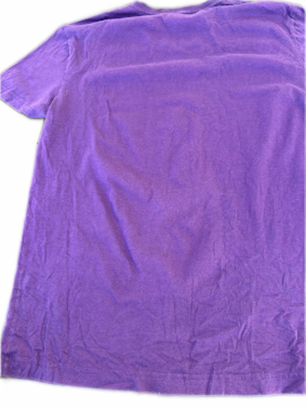 Lacoste Purple Pima Cotton V-Neck Tee Large