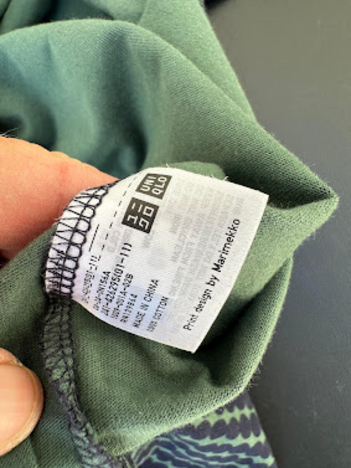 Uniqlo x Marimekko Blue Green Tee Large