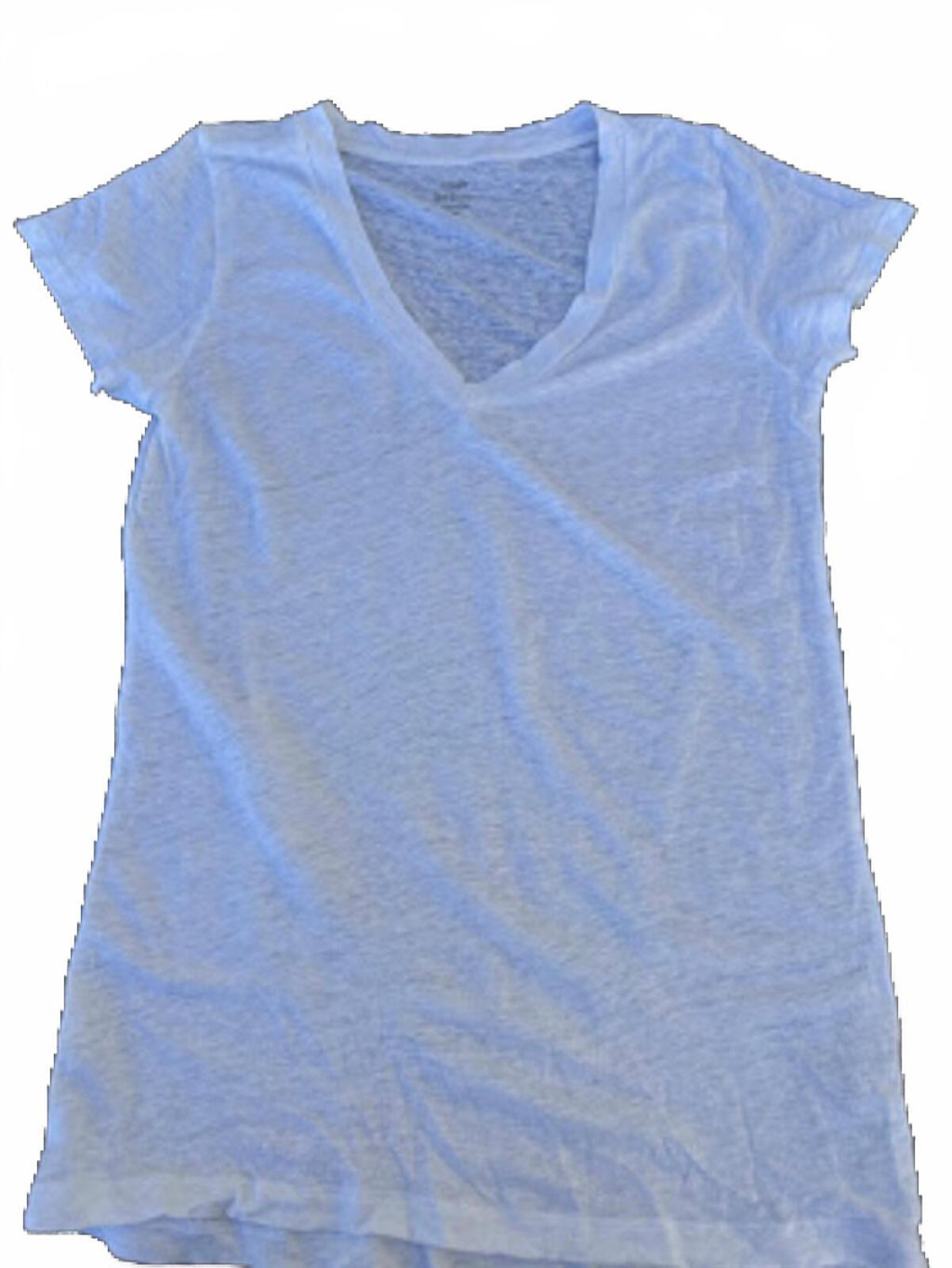 J.Crew Factory White Linen V-Neck Tee M
