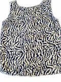 Diane Gilman Silk Zebra Print Tank Top Medium