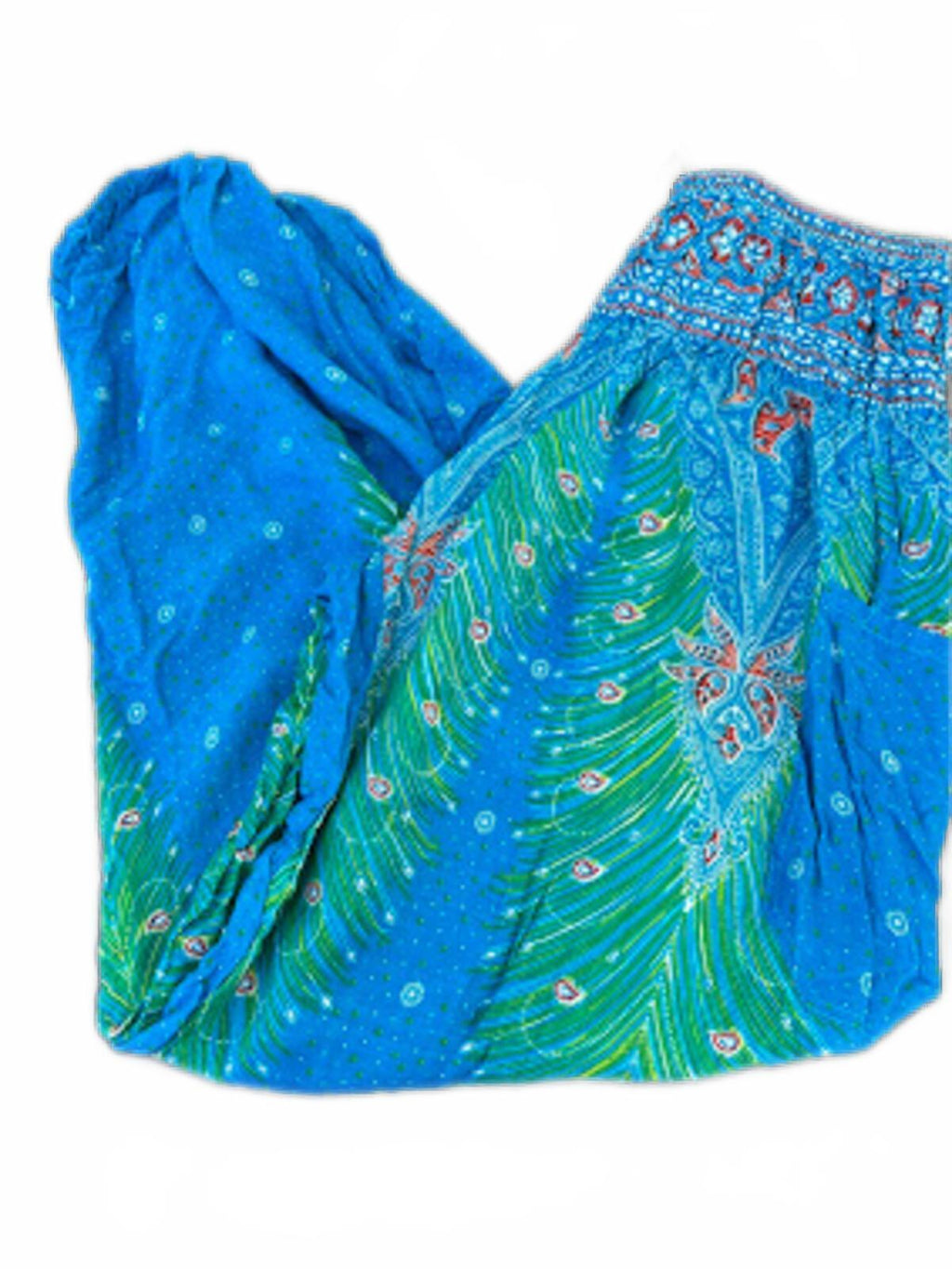 Lofbaz Peacock Print Harem Pants NWT