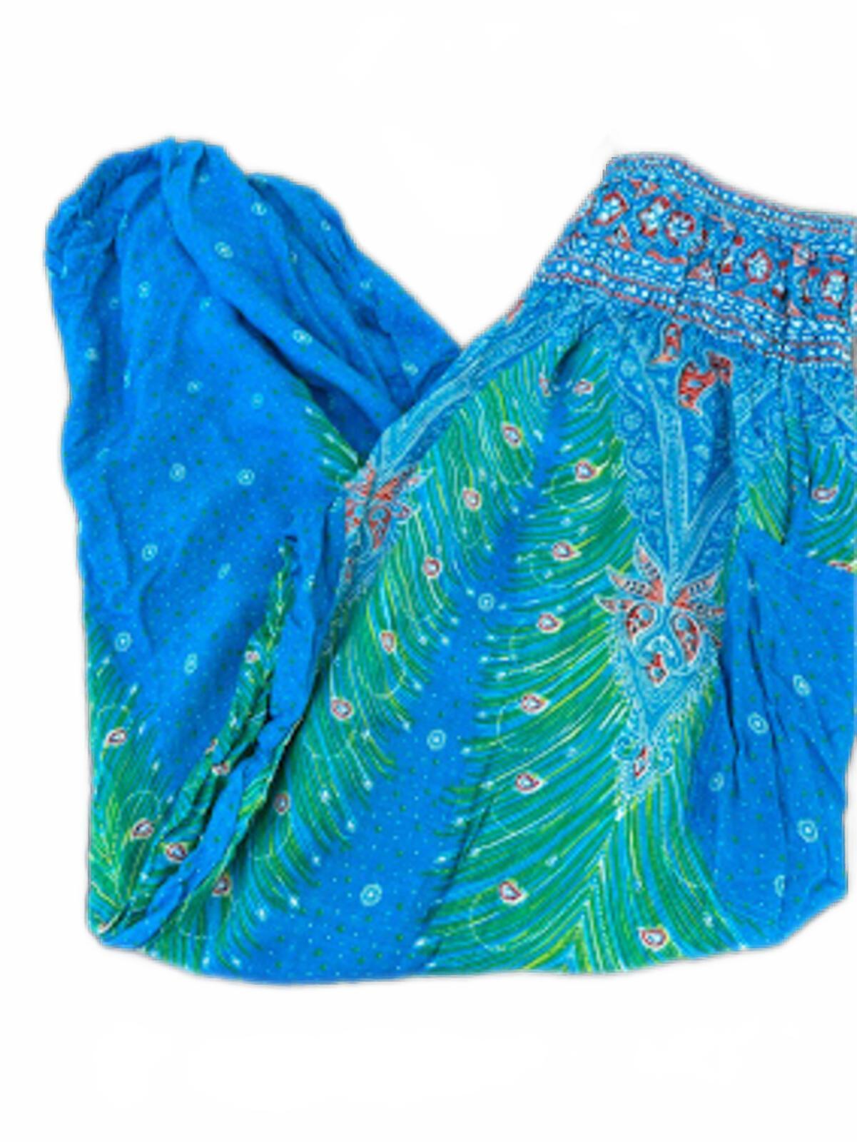 Lofbaz Peacock Print Harem Pants NWT