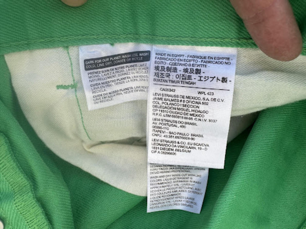 Levi's Green Button Fly Jeans 40x30