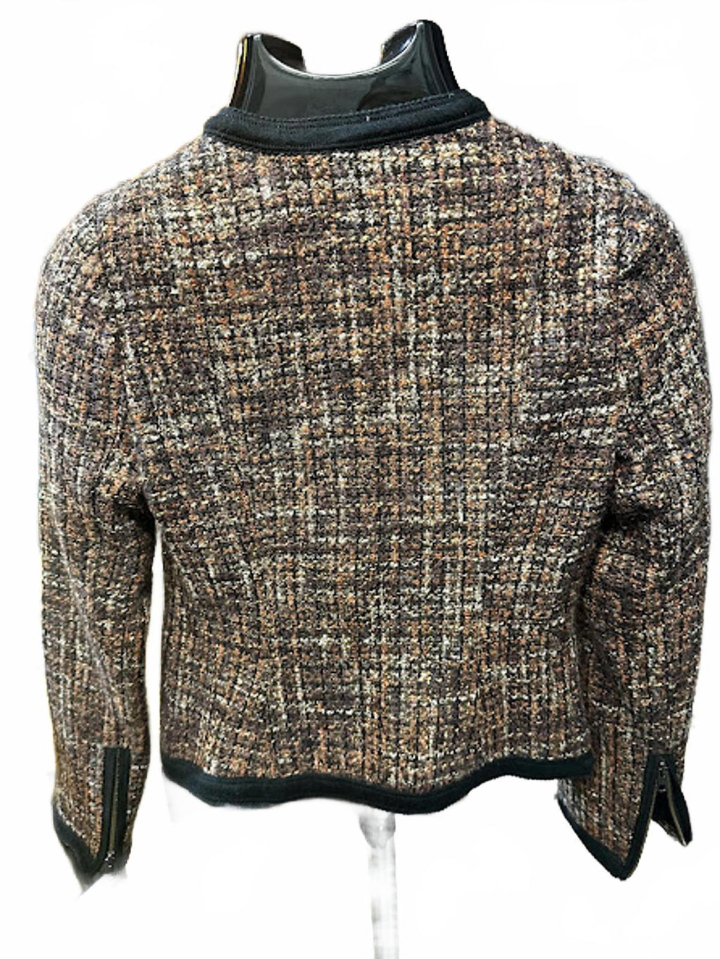 Free People Brown Tweed Bouclé Jacket Women S/M