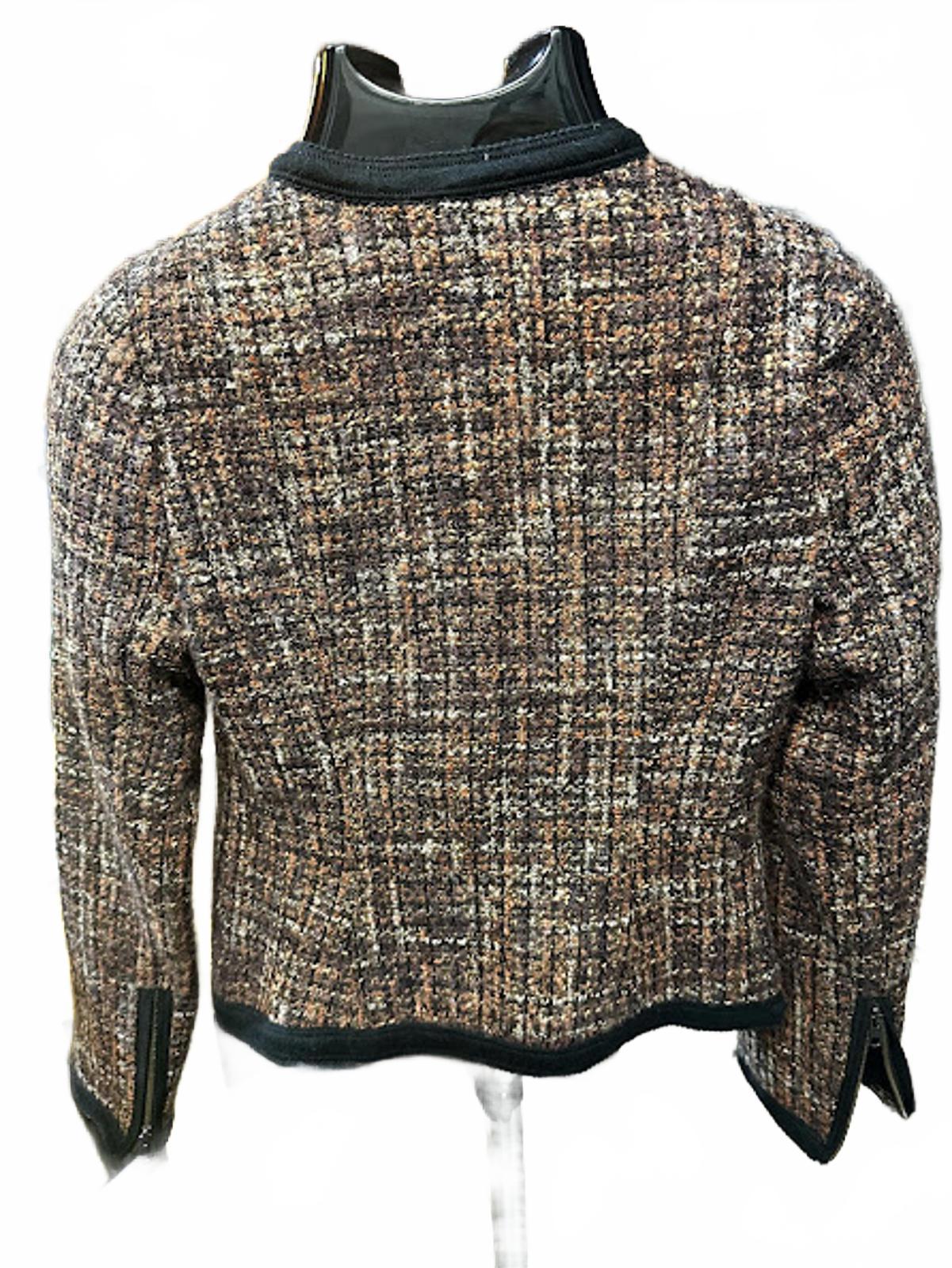 Free People Brown Tweed Bouclé Jacket Women S/M