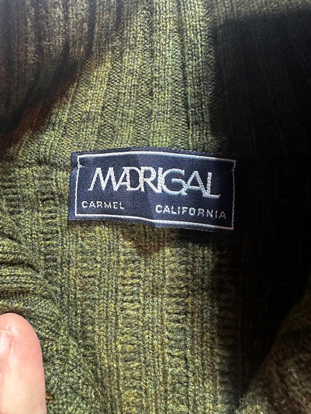 Madrigal Italian Wool Leather Front Cardigan Jacket M