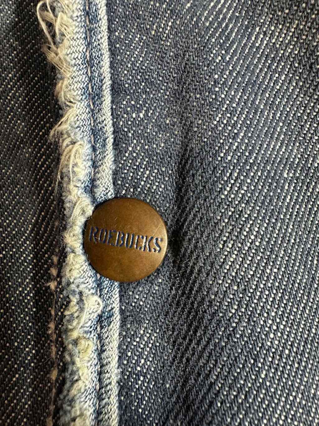 Vintage Roebucks Sherpa Lined Denim Vest M L
