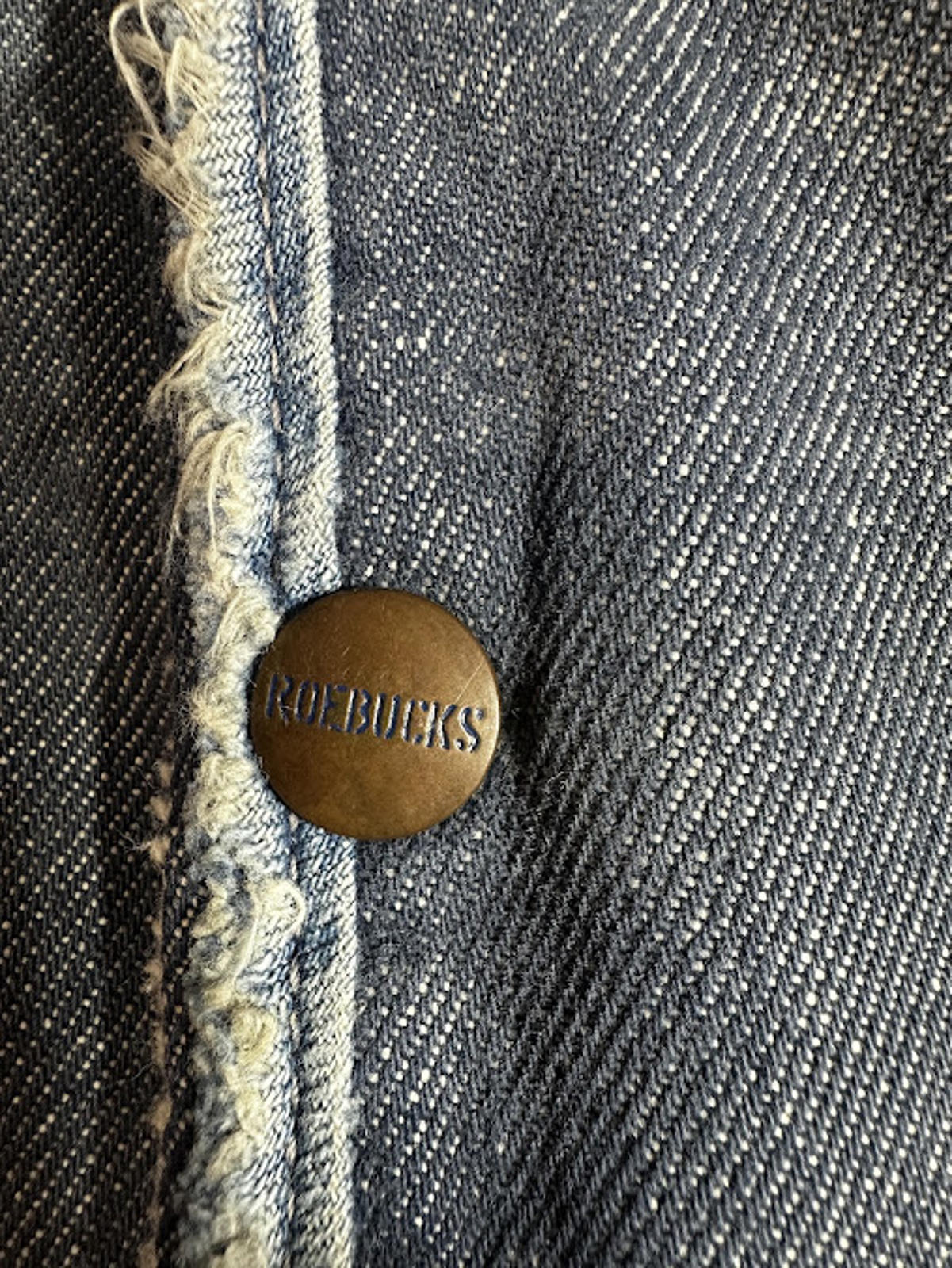 Vintage Roebucks Sherpa Lined Denim Vest M L