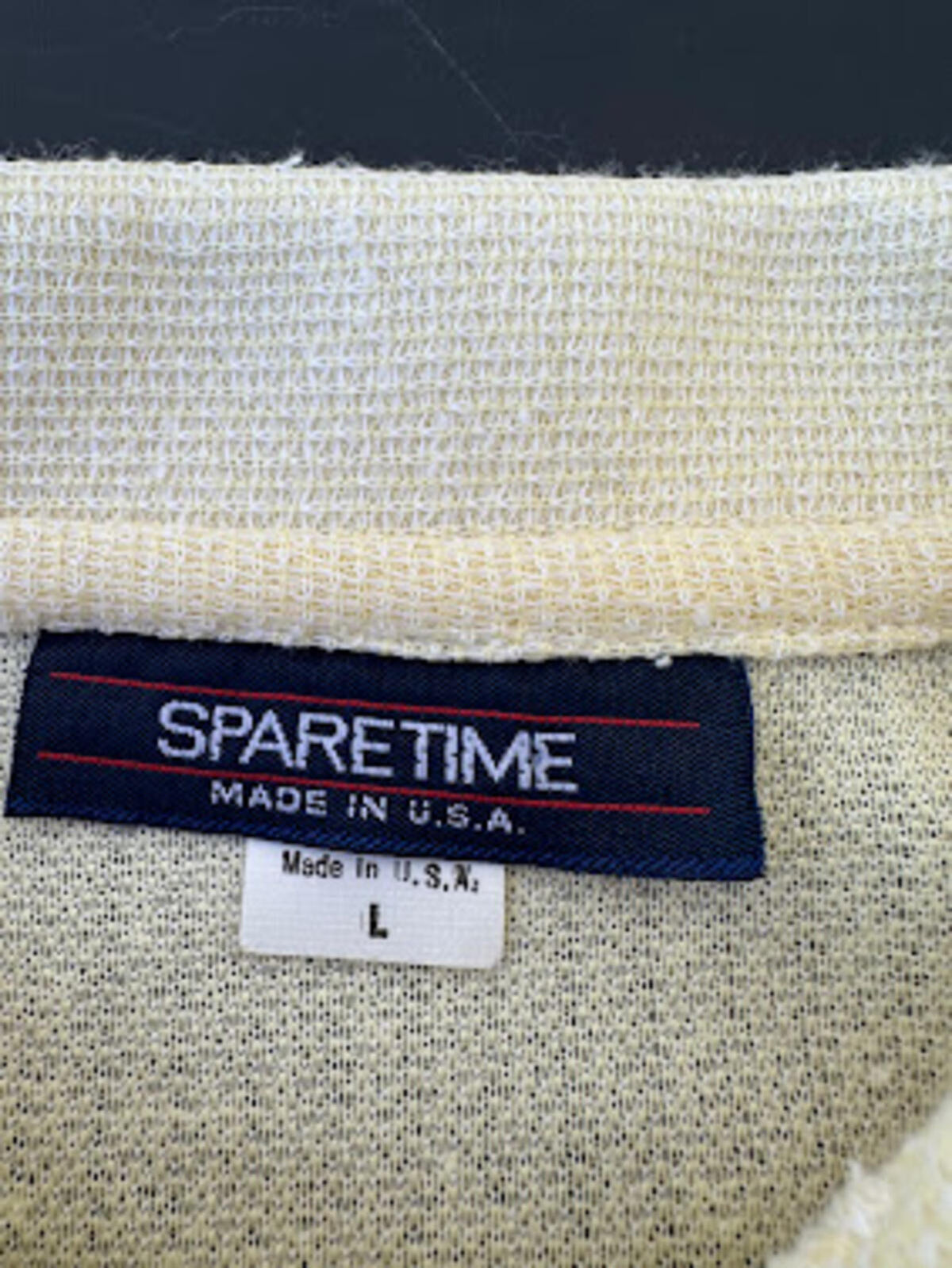 Vintage Sparetime USA Knit Polo Shirt Large