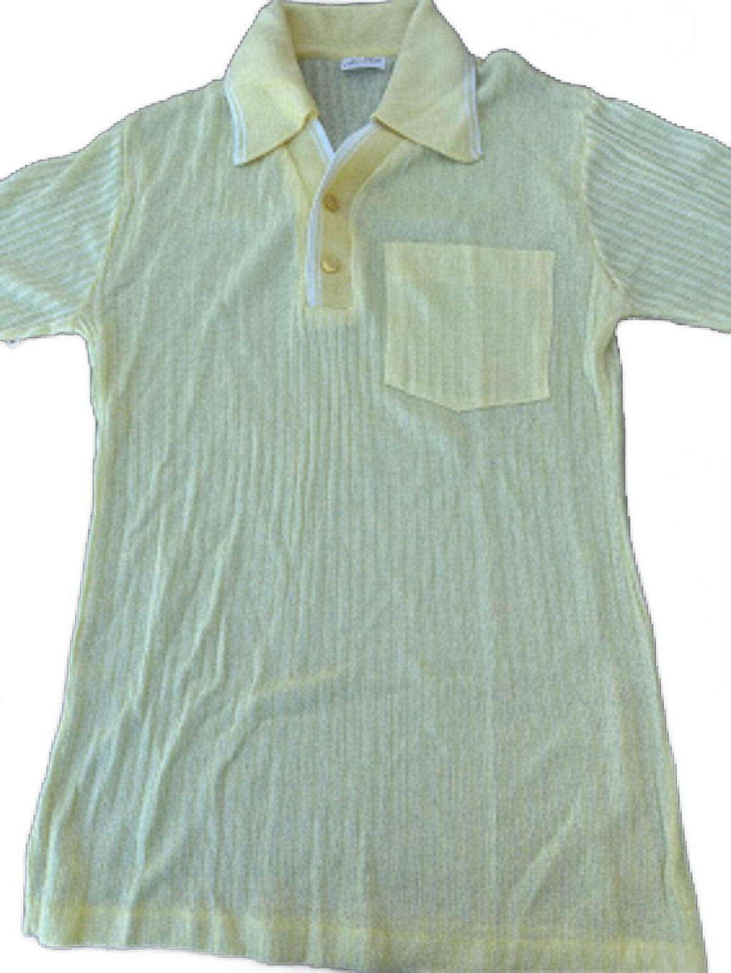 Edwards of California Yellow Knit Polo S