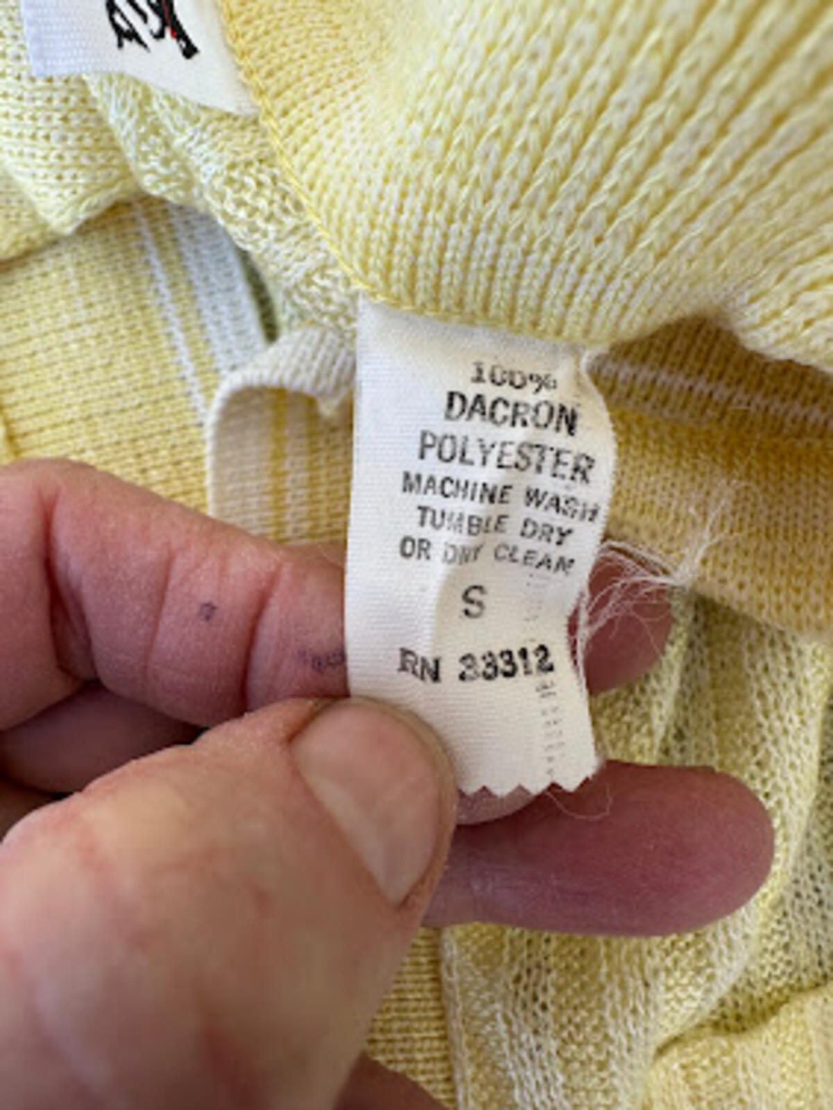 Edwards of California Yellow Knit Polo S