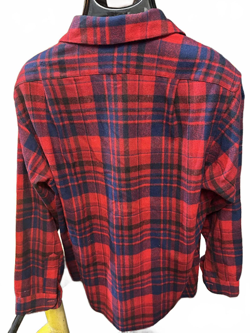 Vintage Pendleton Red Plaid Wool Board Shirt USA L
