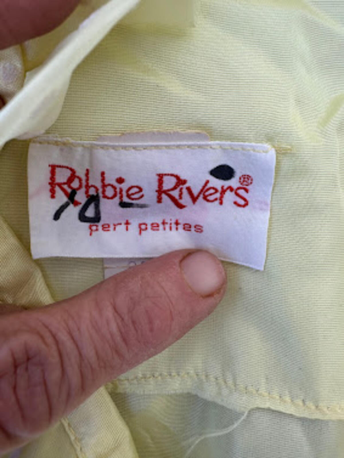 Vintage Robbie Rivers Yellow Party Dress 9